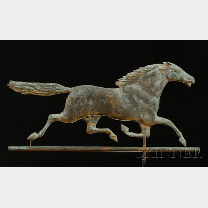 Molded Copper Running Horse Weather Vane