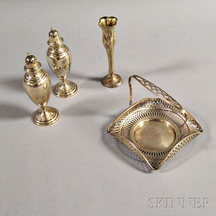Four Silver Tableware Items
