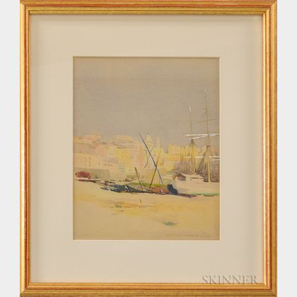 William John Whittemore (New York, 1860-1955) Harbor Scene.