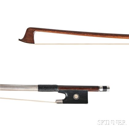 German Silver-mounted Violin Bow, H. Knopf, c. 1870