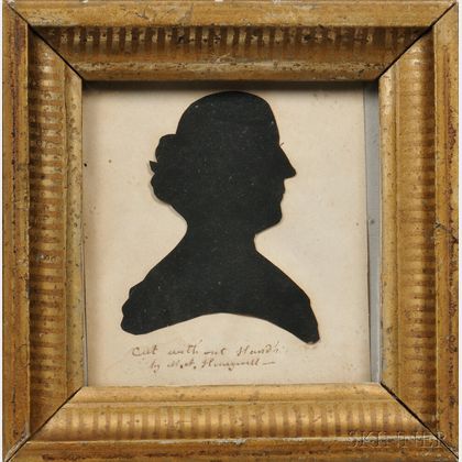 Martha Ann Honeywell (American, c. 1787-after 1848) Silhouette Portrait of a Woman