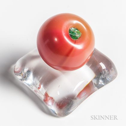 St. Louis Glass Apple Paperweight