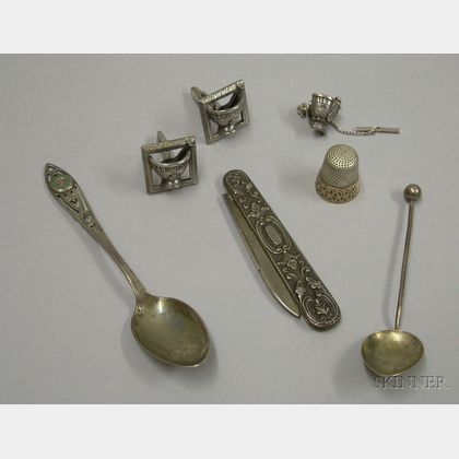 Group of Mostly Sterling Silver Jewelry and Other Items