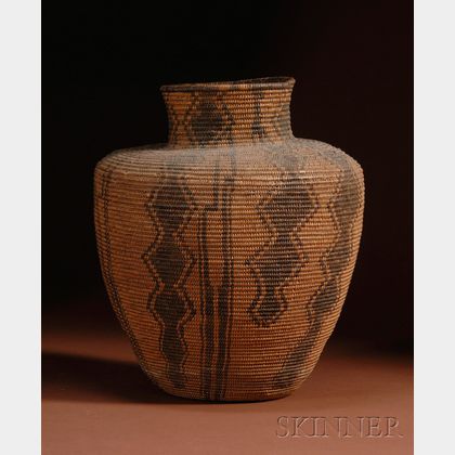 Southwest Coiled Basketry Olla