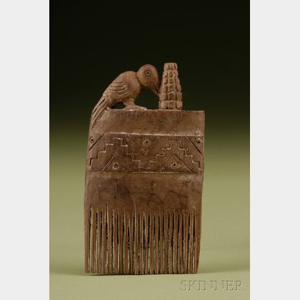 Pre-Columbian Carved Wood Comb