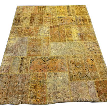 Contemporary Turkish Patchwork Carpet