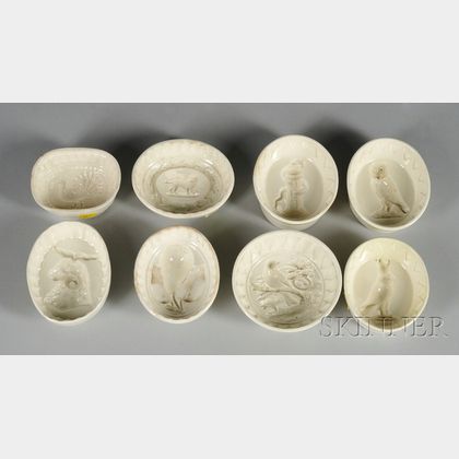 Eight Wedgwood Queen's Ware Oval Culinary Molds