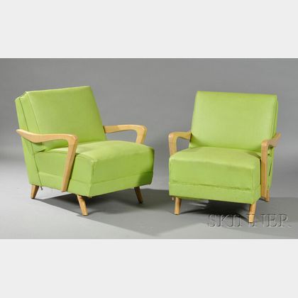 Two Mid-Century Modern Lounge Chairs