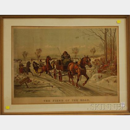 Currier & Ives, publishers (American, 1857-1907) The Fiend of the Road.