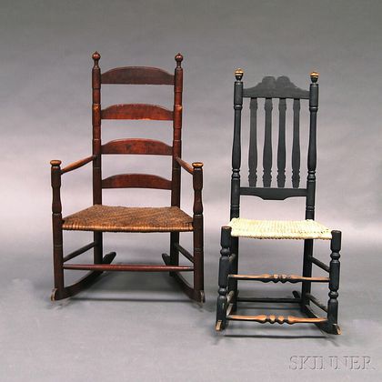 Two Country Rocking Chairs