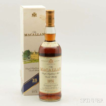 Macallan 18 Years Old 1974, 1 750ml bottle (oc) 