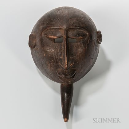 Congo-style Carved Wood Mask