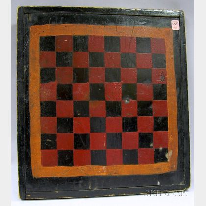 Painted Wooden Double-sided Checkers/Chinese Checkers Game Board