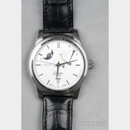 Stainless Steel "Senator" Wristwatch, Glachutte Original, Germany