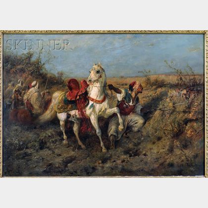Adolf Schreyer (German, 1828-1899) Arab Horsemen