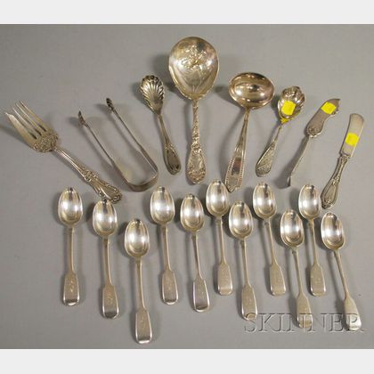 Group of Sterling and Silver-plated Flatware and Serving Items