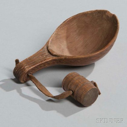 Woodlands Carved Wood Canoe Cup
