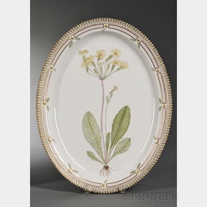 Royal Copenhagen Porcelain "Flora Danica" Pattern Serving Platter