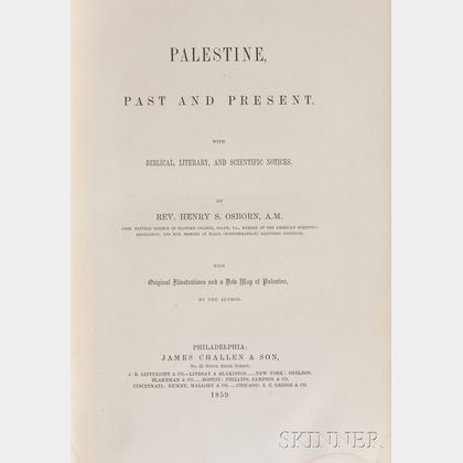 Osborn, Reverend Henry S. (1814-1895) Palestine, Past and Present