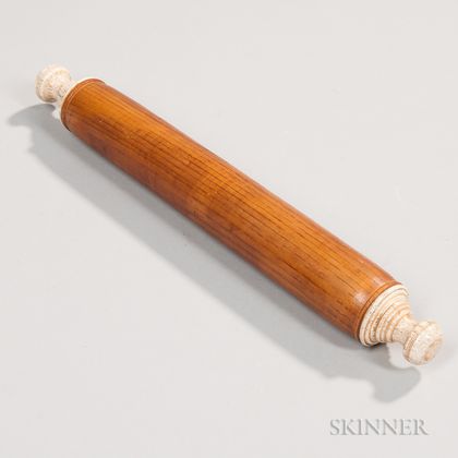 Turned Ash and Whalebone Rolling Pin