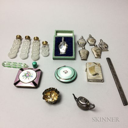 Group of Japanese Silver Perfumes and Accessories