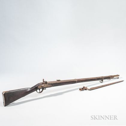 Model 1854 Austrian Lorenz Rifle, Bayonet, and a Model 1816 Bayonet