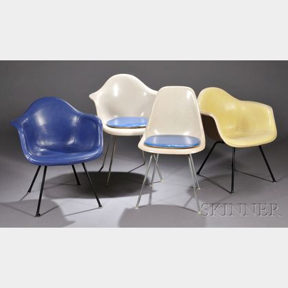Four Eames Chairs