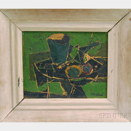 Saul Steinlauf (American, 1904-1989) Abstract Tabletop Still Life.