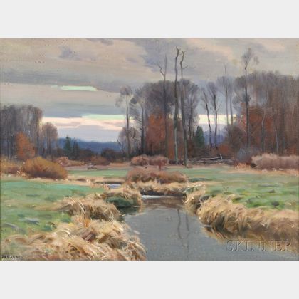 Frank A. Barney (American, 1862-1954) Marsh in Autumn