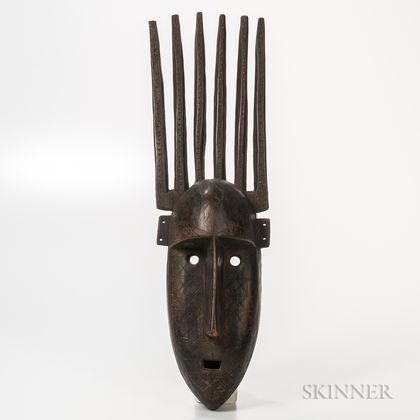 Bamana-style Carved Wood Mask