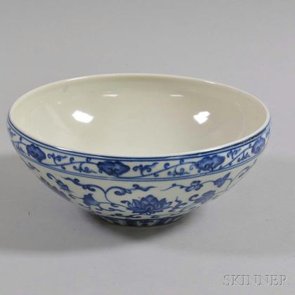 Large Blue and White Bowl