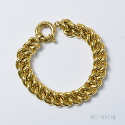 Italian 14kt Gold Curb-link Bracelet