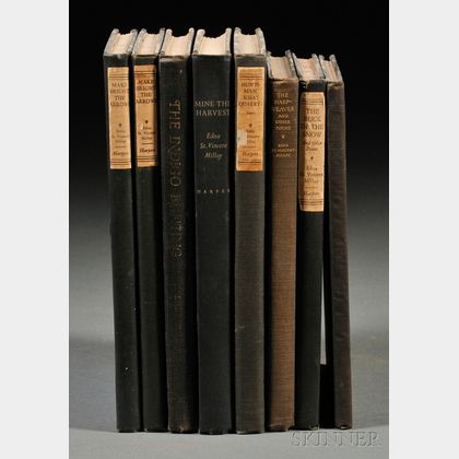 Millay, Edna St. Vincent (1892-1950) Eight Volumes: