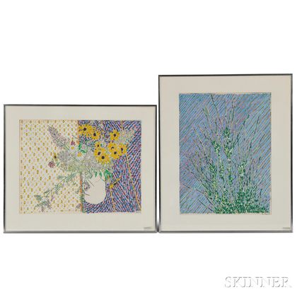 Glen Adolph Krause (American, 1914-1981) Two Watercolors: Sea Anemone