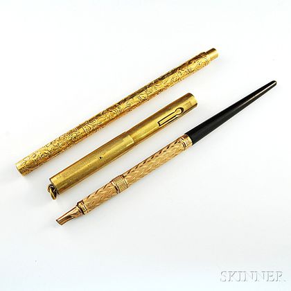 Three 14kt Gold-nibbed Fountain Pens