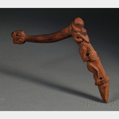 Maori Carved Wood Adze Handle
