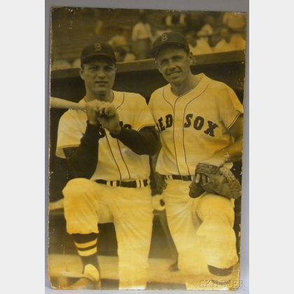 Large Format Photograph of Boston Red Sox Players Jerry Casale and Sammy White