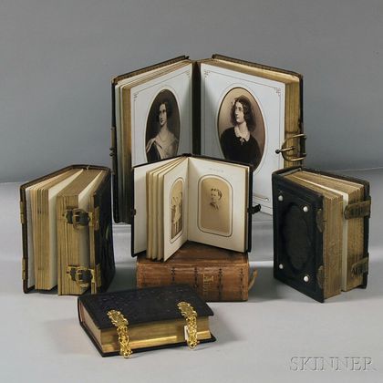 Six 19th Century Portrait Photograph Albums