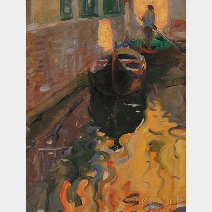 Aldro Thompson Hibbard (American, 1886-1972) Venetian Canal Scene