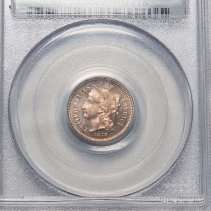 1879 Three Cent Nickel Trime, PCGS PR66CAM CAC. Estimate $600-800