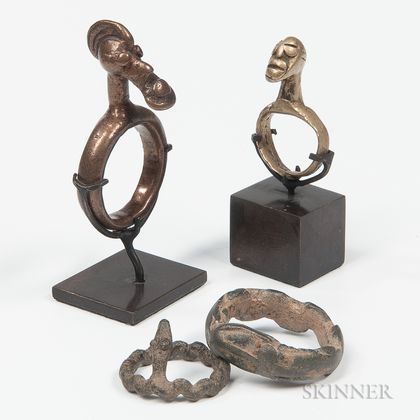 Four Senufo Bronze Rings