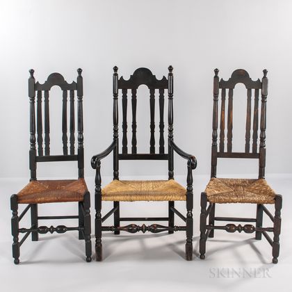 Three Bannister-back Chairs