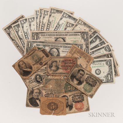 Group of Paper Money and Fractional Notes