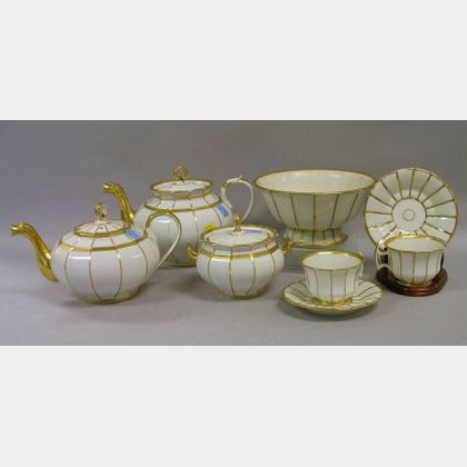 "Old Paris" Gilt Porcelain Partial Tea Service