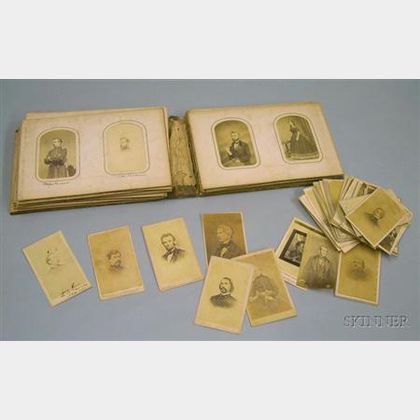 Album with a Collection of Civil War Era Cartes de Visite