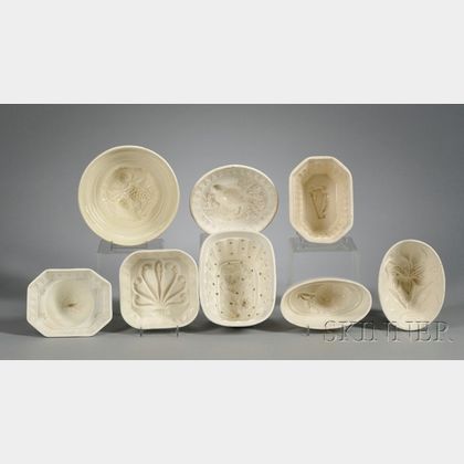 Eight Wedgwood Queen's Ware Culinary Molds