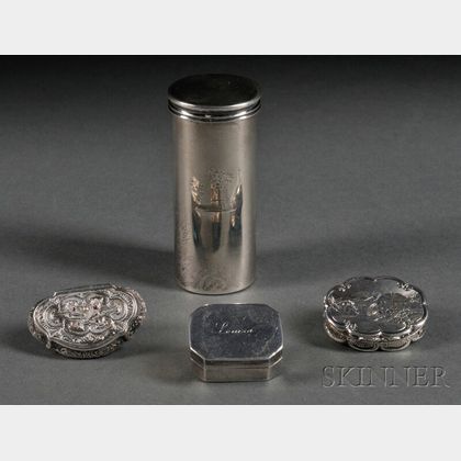 Four Small Silver Items