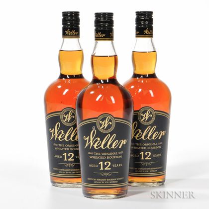 Weller 12 Years Old, 3 bottles 