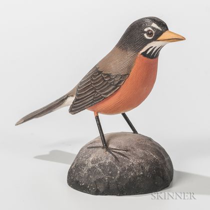 Jess Blackstone Carved and Painted Miniature Robin