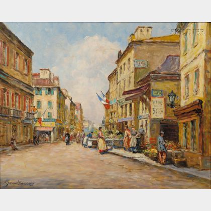 Dennis Ainsley (American, 1880-1952) Rue du Seine - Paris